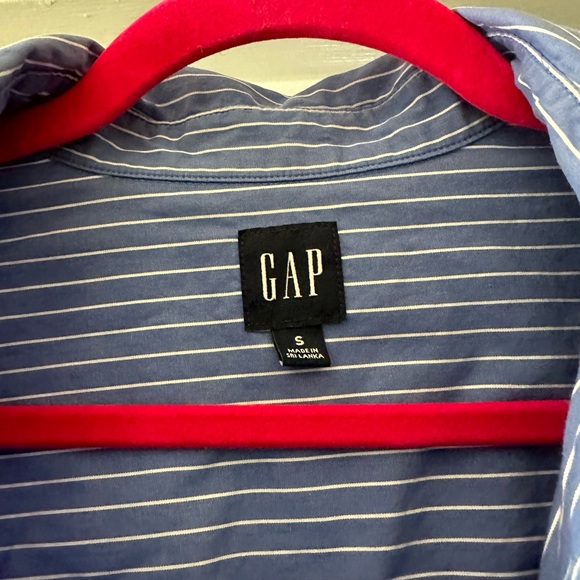 Blue/ white pinstriped oversized shirt dress/tunic - Picture 4 of 4